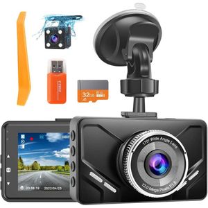 ApexArte® Dashcam voor Auto - Dualdashcam Voor en Achter - Full HD - 1080 - Zwart