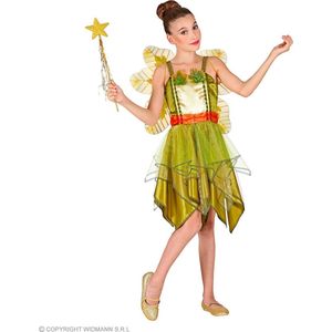 Widmann - Elfen Feeen & Fantasy Kostuum - Betoverende Alles Is Groen Bosfee - Meisje - Groen - Maat 116 - Carnavalskleding - Verkleedkleding