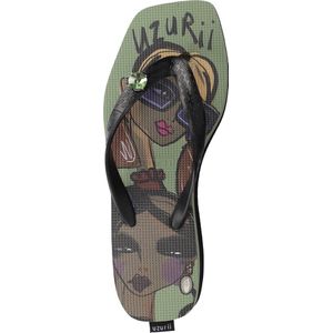 Uzurii Beach Printed Stella Mid Heel - Groen