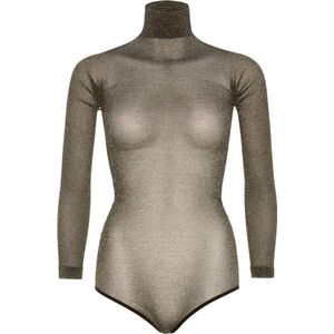 Lurex bodysuit w. snapcrotch