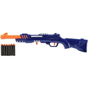Toi-toys Militaire Shotgun Blauw/Oranje Met 6 Foampijlen 61 Cm