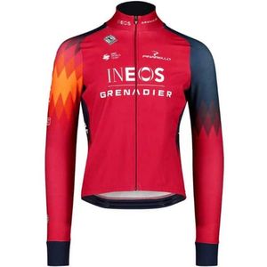 Bioracer INEOS Grenadiers - Fietsshirt Heren Lange Mouw - Rood - Maat XS