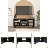 The Living Store - TV-meubel - Massief mangohout - 100 x 33 x 46 cm - Stabiele poten