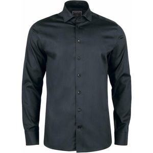 Overhemd heren - J. Harvest & Frost Black Bow - Strijkvrij.nl - Regular fit - Zwart
