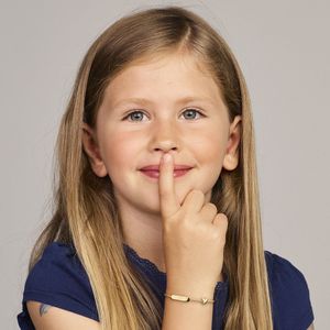 Graveerarmband - 14k Geelgouden - Vlinder Plaat 3,5 Mm - Karabijnsluiting