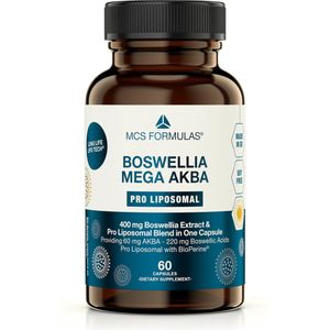 Boswellia Mega AKBA - with BioPerine - LIPOSOMAL - NO ADDITIVES - 60 capsules