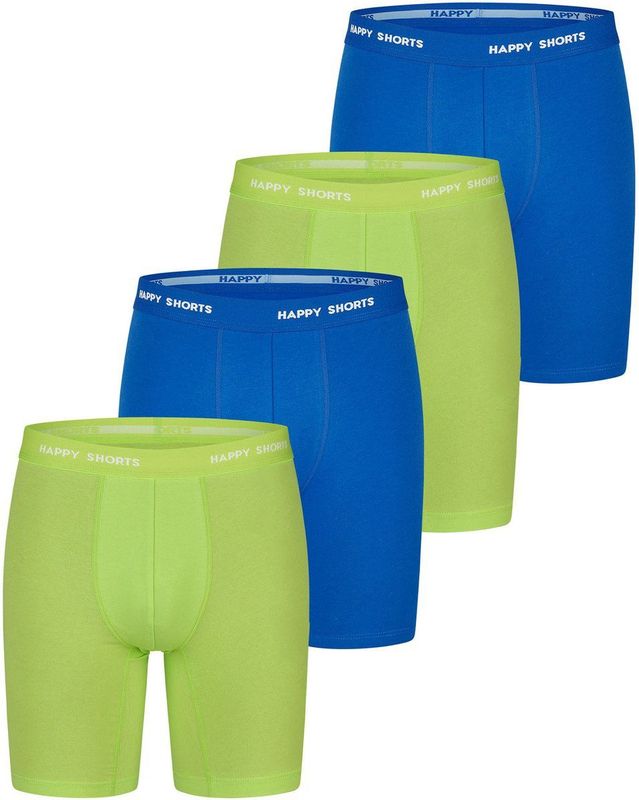 Happy Shorts - Retro Boxer - Neon - 4er-Pack - Lange Boxershorts