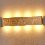 quitani - LED wandlamp - 8lichts - Aluminium - H: 11 cm - goud antiek - Inclusief lichtbronnen