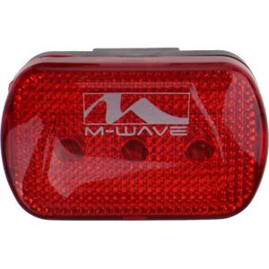 M-Wave Achterlicht - Fietsverlichting - LED - Batterij - Rood