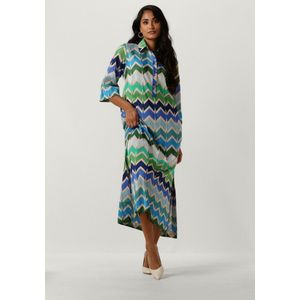 Ana Alcazar Shirt Midi Dress Jurken Dames - Rok - Jurk - Blauw - Maat 40