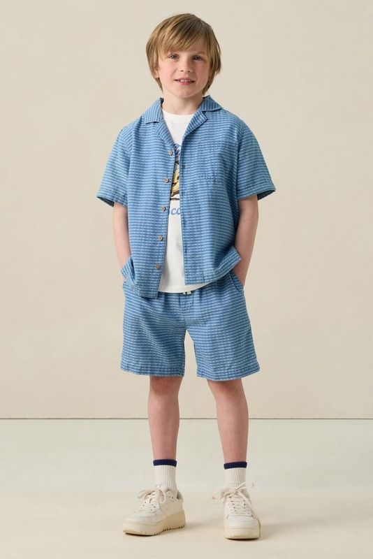 Sissy-Boy - Denim Geruite Shorts - Blauw