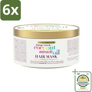 OGX - Coconut Miracle Oil - Haarmasker - Intens Voedend - Voor Beschadigd Haar - 300 ml - Voordeelverpakking - 6 stuks - Haarmasker beschadigd haar - Haarmasker pluis