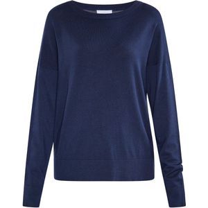 Usha - Fijngebreide Trui - Horizontaal Gestreept - Ronde Hals - Lange Mouwen