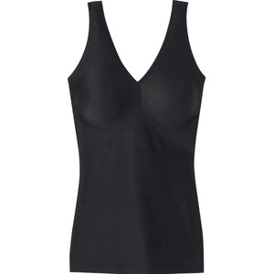 SCHIESSER Invisible Soft dames singlet - met uitneembare cups - zwart - Maat: 36