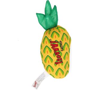 Yeowww! Pineapple Kicker – 17.7 cm - Kattenspeelgoed met Catnip – Ananas met Kattenkruid - Speeltje voor Katten – Geel/Groen - One size