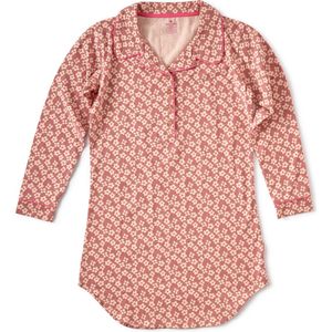 Little Label Pyjama Dames Maat L/40 - roze, wit - Madeliefjes - Nachthemd - Slaapshirt - Zachte BIO Katoen