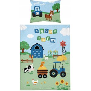 Kinderbeddengoed 100x135cm - Boerderij Tractor - Katoen