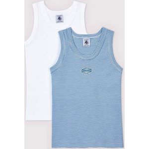 Petit Bateau Set van 2 Jongens Onderhemd - Maat 92