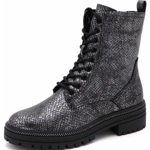 Marco Tozzi Dames Veterboot - 25202-037 Grijs - Maat 41