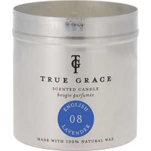 True Grace Geurkaars in een blikje Nr. 08 Engelse Lavendel uit de Walled Garden collectie