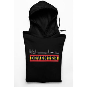Voetbalsupporters - HEAVY BLEND™ Hoodie - Deventer - Zwart - Maat XXL