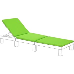 Tuinzonnebed, reservekussen voor Allibert Keter Daytona, rotan zonnebed, relaxstoel, tuinmeubelen, bekleding, waterdicht en licht, hypoallergene vezelgevuld (limoen)