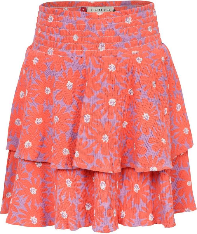 LOOXS Little 2601-7704-985 Meisjes Rok - Maat 92 - Oranje van 97% Cotton 2% Polyester 1%lycra