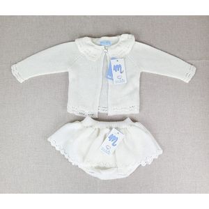 Mac Iusion Gebreid Rokje |9379X | Blanco / wit met glansdraad| 1 maand | maat 56