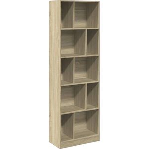 vidaXL Boekenkast - 57x28,5x174 cm - Sonoma Eiken Boekenkast - Boekenkasten - Boeken Plank - Schappenkast