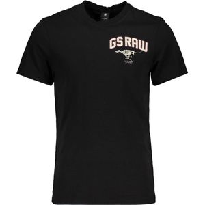 G-Star RAW T-shirt Skeleton Dog Chest Gr Slim R T D24424 C372 Dk Black Mannen Maat - M