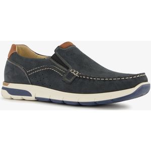 Hush Puppies leren heren instappers blauw - Maat 46 - Uitneembare zool