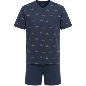 Outfitter - Heren shortama - Katoen - Bikes - Blauw - Maat XL