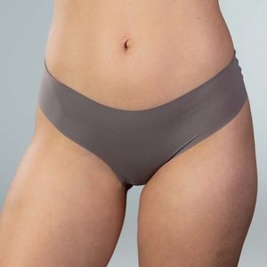 Gudia - 3 Pack - Anti-Bacterial Boter Zacht Naadloze Brazilian Slipset - 100% Biologisch Katoen Kruis - Onzichtbare Strings Ondergoed voor dames - Strings Dames Lingerie Slipjes - Sport Dagelijkse Slipjes - Seamless Ondergoed - koffie- S