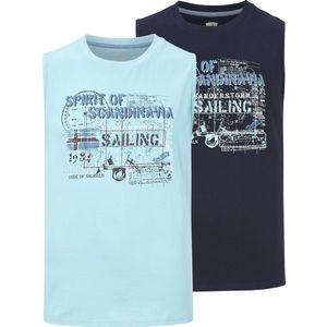 Jan Vanderstorm herren Dubbelpak Tanktop - 64/66 - lichtblauw