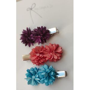 Suède bloemen setje van 4,5 cm