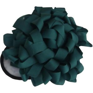Jessidress Dames Haar Elastiek van Ruffel model Haarbloemen Elastiekje - Groen
