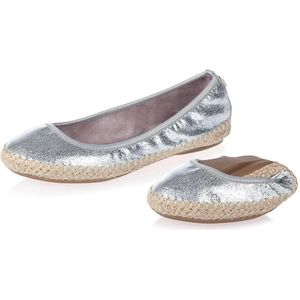 Butterfly Twists – ballerina schoenen dames – Gigi Cracked Zilver – maat 37 - ballerina schoenen meisjes - Moederdag - Cadeau