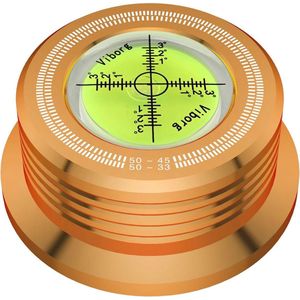 3-in-1 Platenklem met Justagelibelle voor Vinyl Platenspeler - Stabiele en Trillingsgecompenseerde Draaischijf - 77 mm Diameter