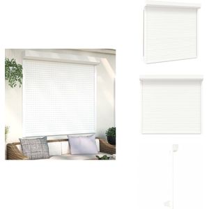 vidaXL Rolluik - Rolluiken - Jaloezieën - Jaloezieën - Rolluik 160x150 cm aluminium wit