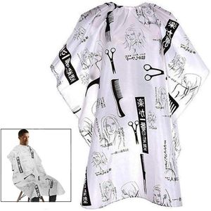 Zeynomax - Haarknipkussen voor kappers met Modieuze Print - Wit - Kappersjas voor Haar Knippen en Stylen in Kapsalon