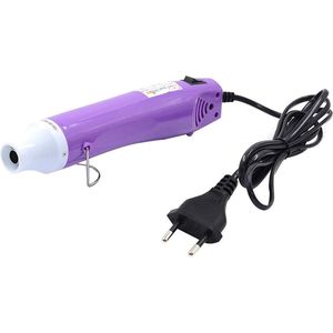 Heteluchtpistool 300 W elektrisch- krimpgereedschap - bosseleren - heteluchtblazer - doe-het-zelf gereedschap - paars