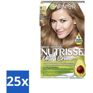 Garnier - Nutrisse Ultra Crème 7 - Haarkleuring - Natuurlijk Blond - Intens Voedend - Permanente Kleur - Bulkverpakking - 25 stuks