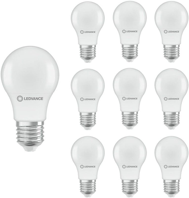 Ledvance - LED Lamp A60 E27 - Mat Glas - 4.9W - 470lm - 2700K - Set van 10