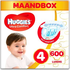 4x Huggies Ultra Comfort Luiers Maat 4 (7 - 18 kg) 150 stuks