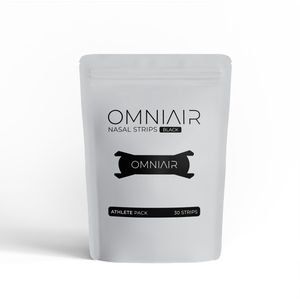 OMNIAIR Sport Series – Neusstrips – Zwart – Extra Sterke Hechting – Voor Sporters