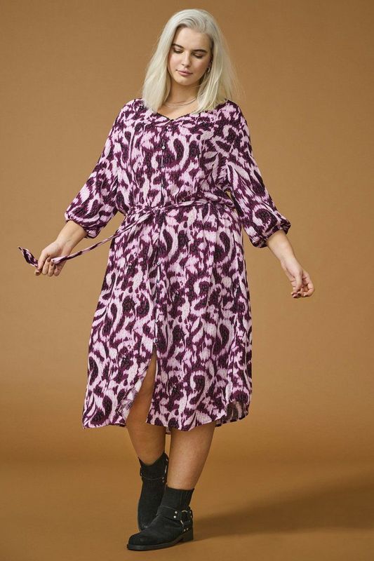 ONLY CARMAKOMA - CARTYLA LIFE 3/4 BLK DRESS AOP - Meisjes - Mini jurken