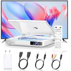 SNJY® DVD Speler met HDMI - DVD Speler Laptop - Externe DVD Speler - 1080P - Wit