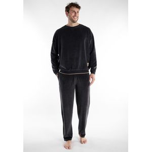 Tom Tailor pyjama heren velours - zwart - 71479/920 - maat 54