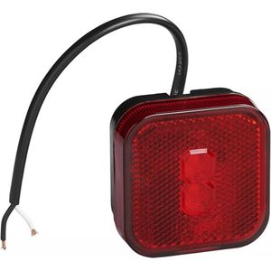 ProPlus Rode LED markeringslamp - waterdicht - 65 x 65 mm - 12/24V
