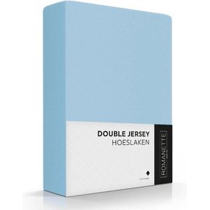 Luxe Dubbel Jersey Hoeslaken - Blauw